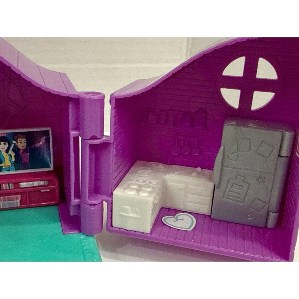2018 Polly Pocket Pollyville House Playset Mattel Lot w/ Furniture Accessories